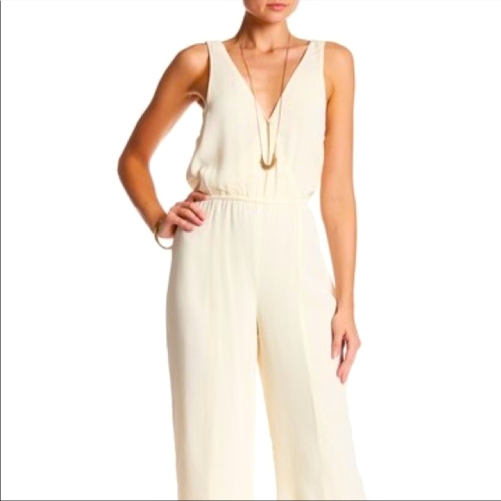Revolve Privacy please gansel ivory jumpsuit small
